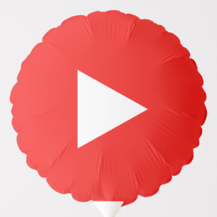 Red YouTube Play Button Balloon