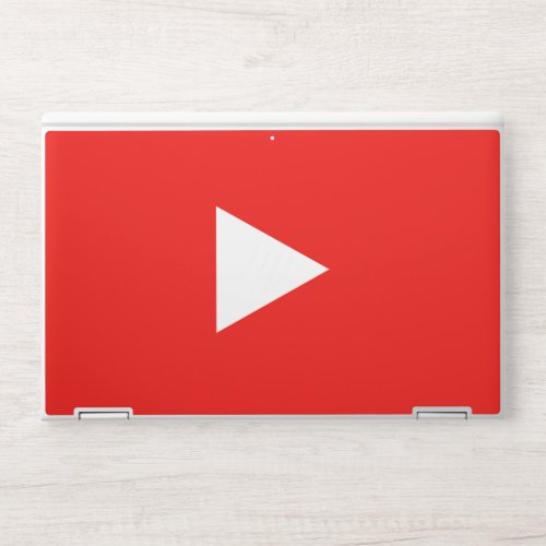 Red YouTube Play Button HP Laptop Skin