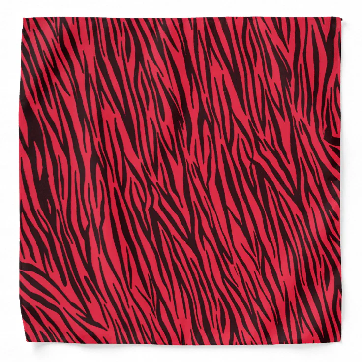 Red Zebra Animal Print Bandana Zazzle