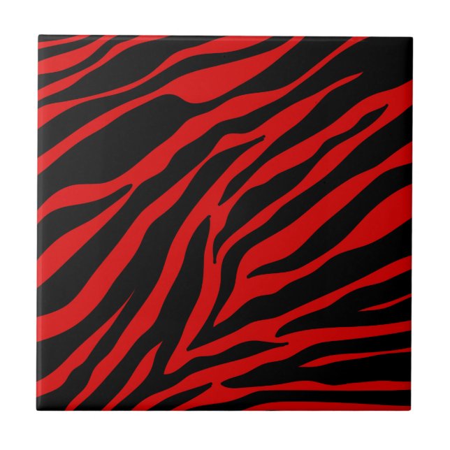 red zebra ceramic tile (Front)