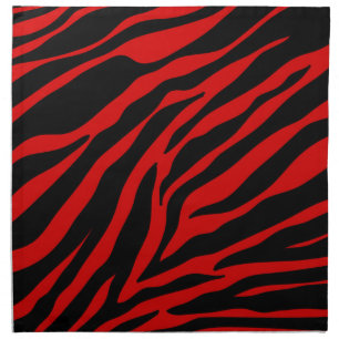 red zebra cloth napkin