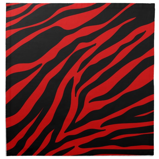 red zebra cloth napkin (Front)