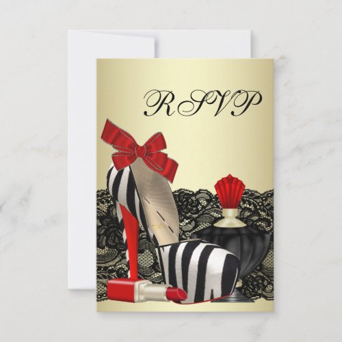 Red Zebra High Heel Shoes Red Zebra Party RSVP