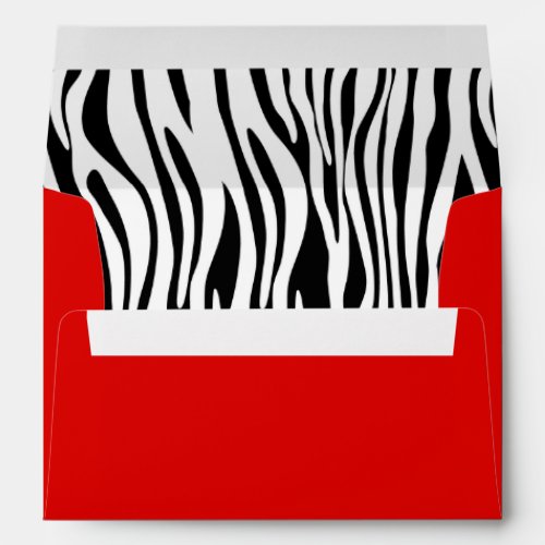 Red Zebra Print A7 Greeting Card Envelopes