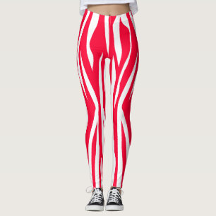 Red Zebra Print Leggings