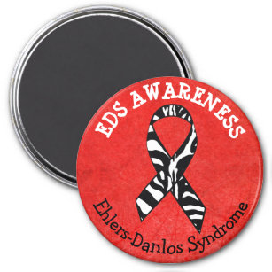Red Zebras EDS Ehlers-Danlos syndrome Magnet