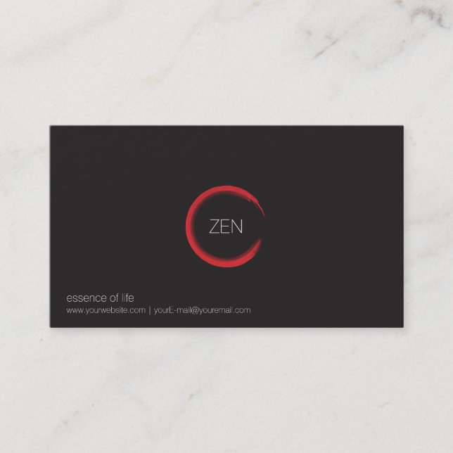 Red Zen Business Card (Front)