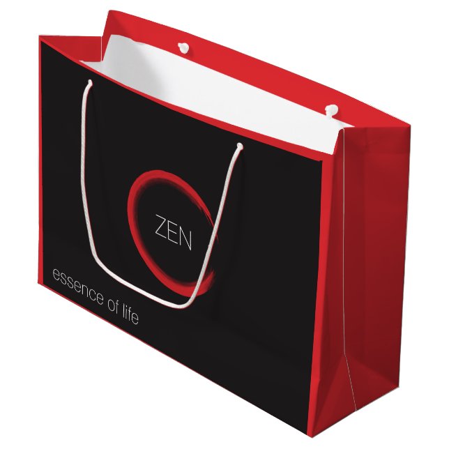 Red Zen Large Gift Bag (Front Angled)