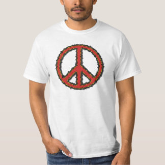 Red Zig Zag Peace Sign T-Shirt