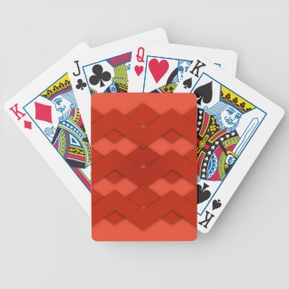 Red Zig Zags Design Playing Cards