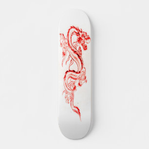 Red Zircon Dragon Skateboard Deck