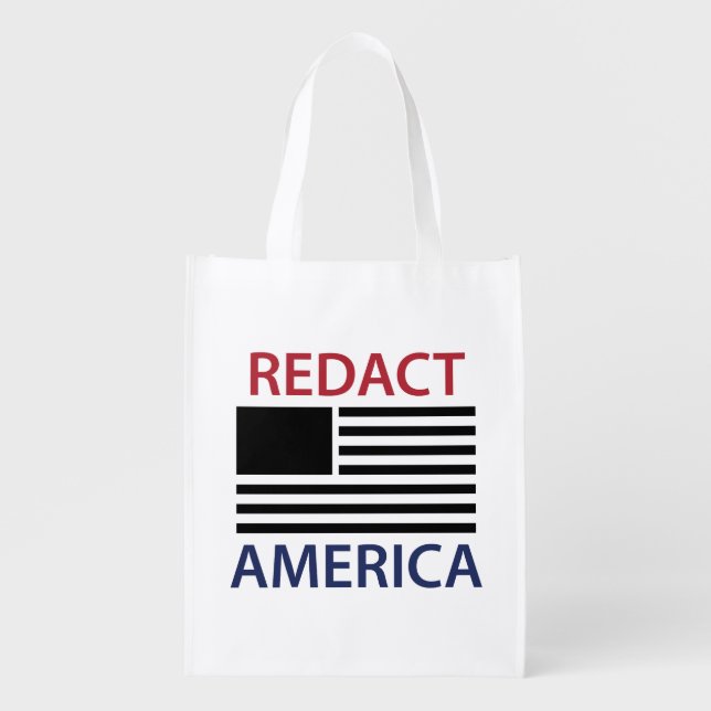 REDACT AMERICA T-Shirt Grocery Bag (Front)
