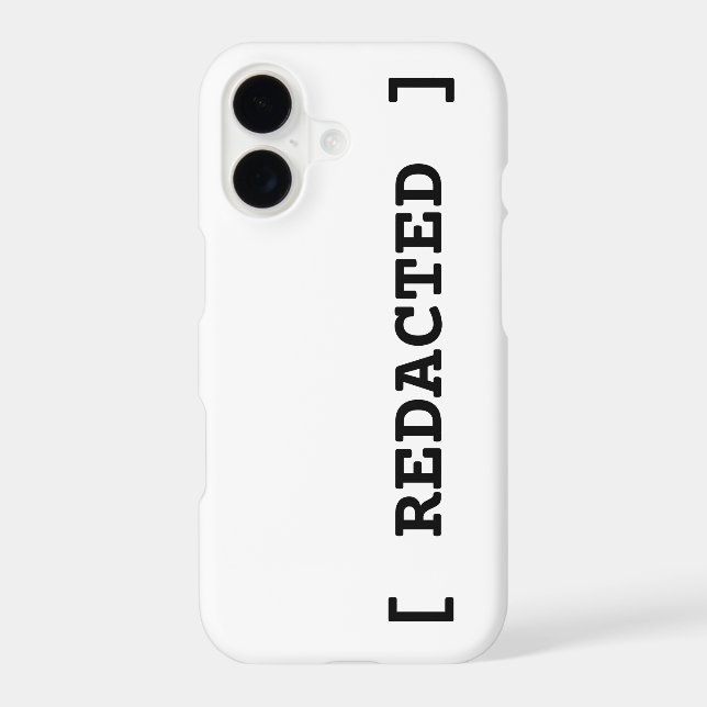 [ REDACTED ] Minimalist Bold iPhone 17 Case (Back)