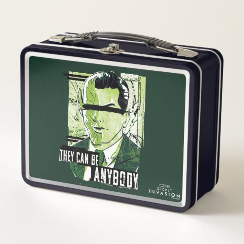 Redacted Skrull Human Collage Illustration Metal Lunch Box