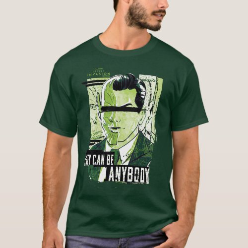 Redacted Skrull Human Collage Illustration T_Shirt