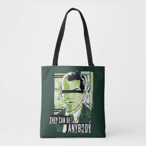 Redacted Skrull Human Collage Illustration Tote Bag