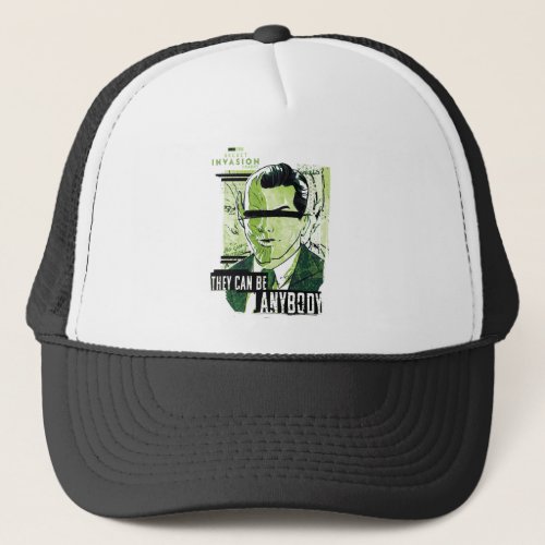 Redacted Skrull Human Collage Illustration Trucker Hat