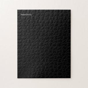 Redacted Solid Black Funny Jigsaw Puzzle