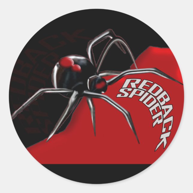 Redback Spider Classic Round Sticker (Front)