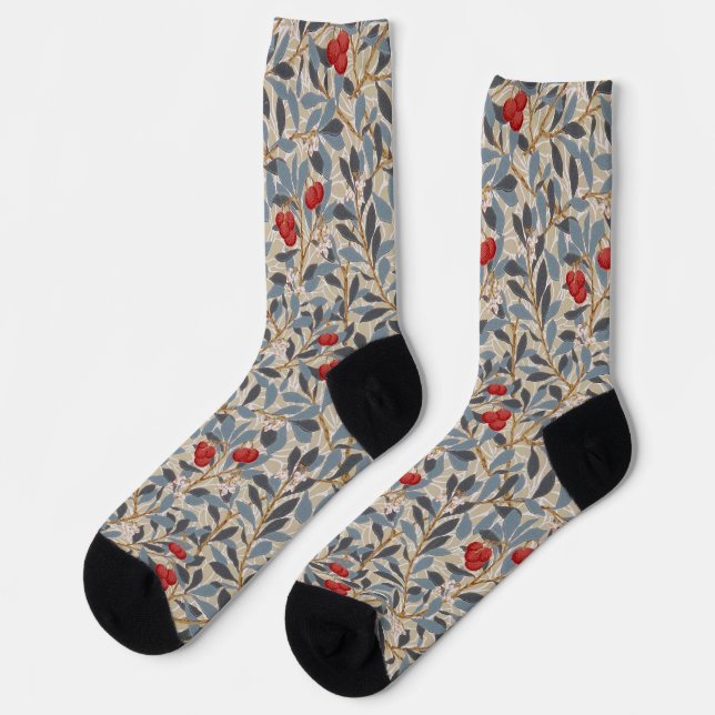 Redberry Tree, William Morris Socks (Left)