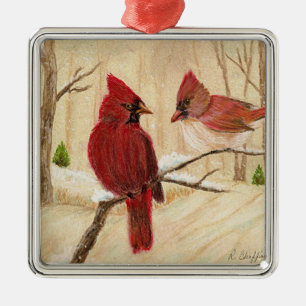 Redbirds Metal Ornament