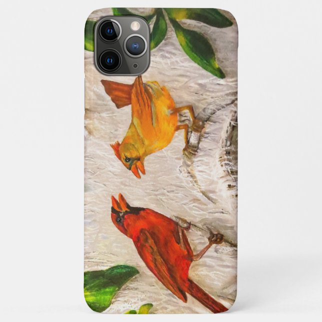 Redbirds Singing of love Case-Mate iPhone Case (Back)