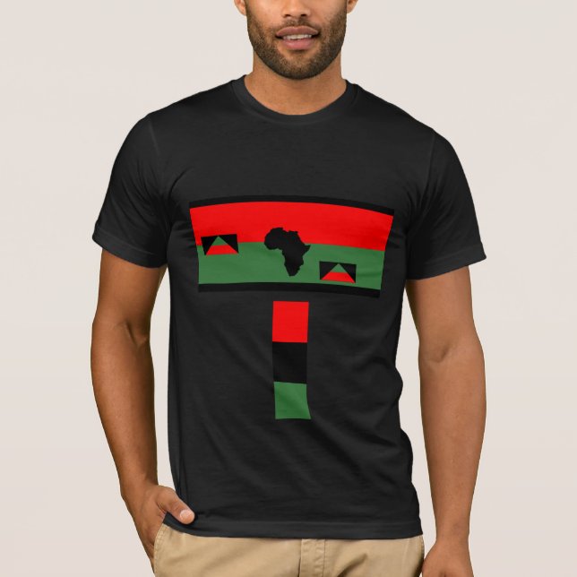 REDBLACK AND GREEN AFRICA  DARK T-SHIRT (Front)