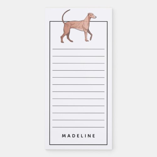 Redbone Coonhound  Add Your Name Magnetic Notepad