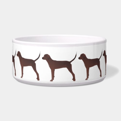 Redbone Coonhound Basic Breed Customizable Design Bowl