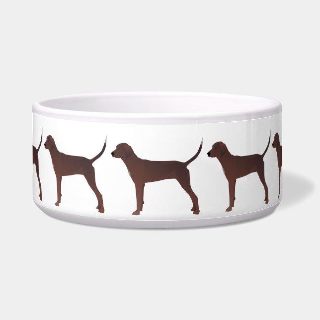 Redbone Coonhound Basic Breed Customizable Design Bowl (Front)