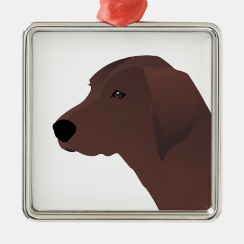 Redbone Coonhound Basic Breed Customizable Design Metal Ornament