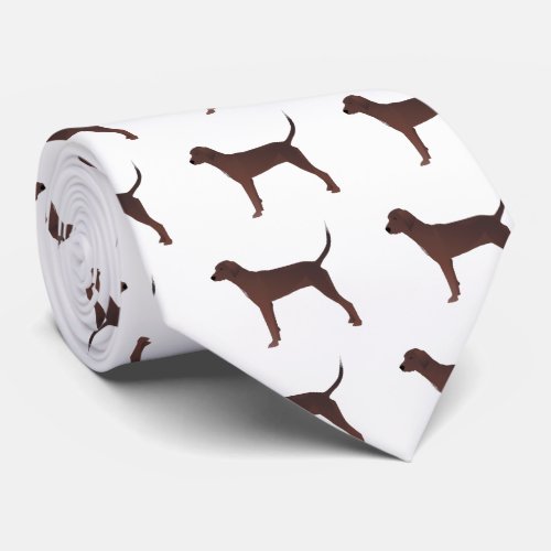 Redbone Coonhound Basic Breed Customizable Design Tie