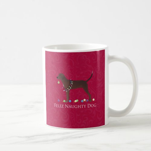 Redbone Coonhound Christmas Coffee Mug