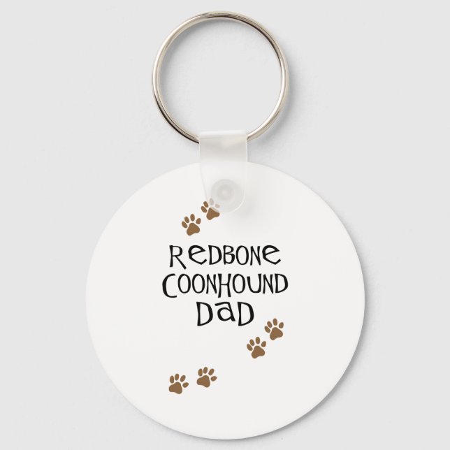 Redbone Coonhound Dad Keychain (Front)