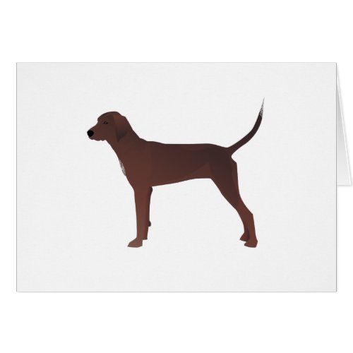 Redbone Coonhound Dog Breed Customizable Card