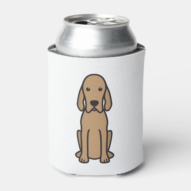 Redbone Coonhound Dog Cartoon Can Cooler (Can Front)