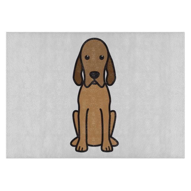 Redbone Coonhound Dog Cartoon Cutting Board (Front)