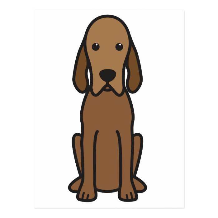 Redbone Coonhound Dog Cartoon Post Card
