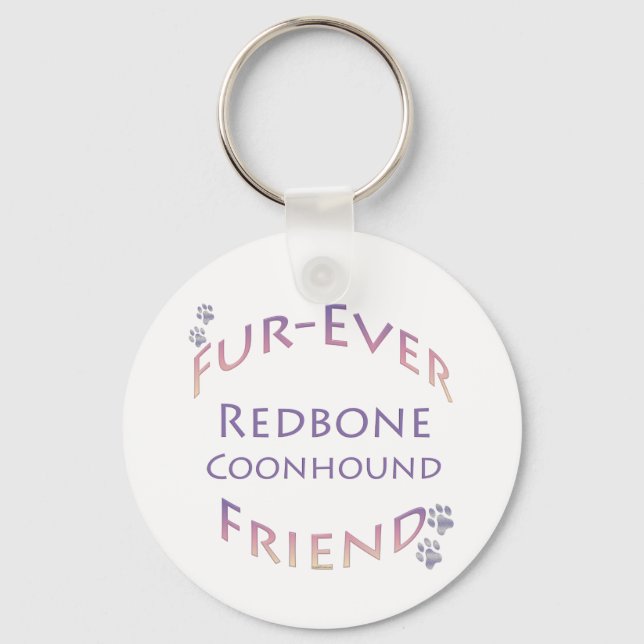 Redbone Coonhound Furever Friend Keychain (Front)