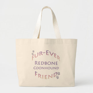 Redbone Coonhound Furever Friend Large Tote Bag