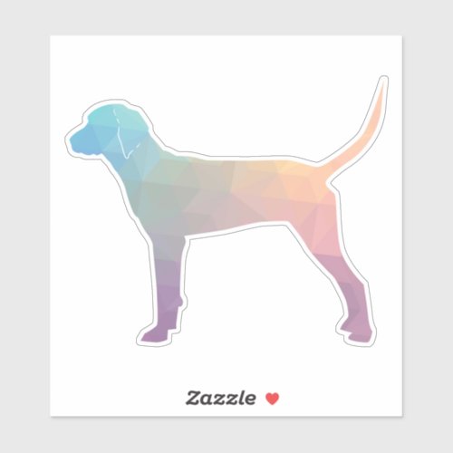 Redbone Coonhound Geometric Pattern Silhouette Sticker