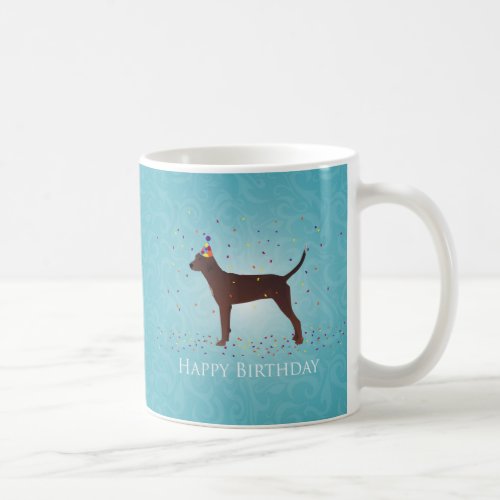Redbone Coonhound Happy Birthday Design Coffee Mug