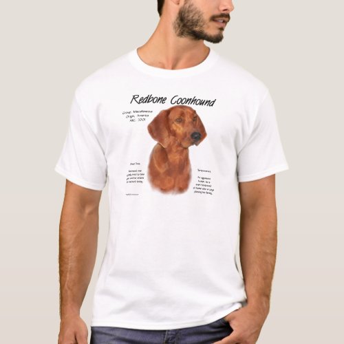 Redbone Coonhound History Design T_Shirt