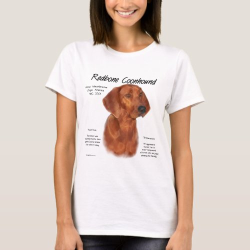 Redbone Coonhound History Design T_Shirt