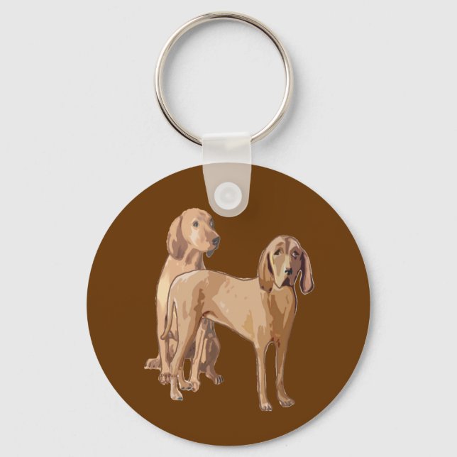 redbone coonhound keychain (Front)