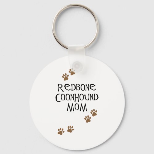 Redbone Coonhound Mom Keychain