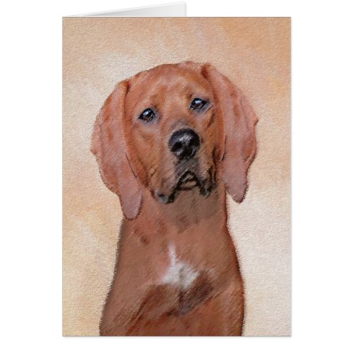 Redbone Coonhound Painting _ Cute Original Dog Art