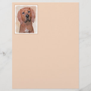 Redbone Coonhound Painting - Cute Original Dog Art