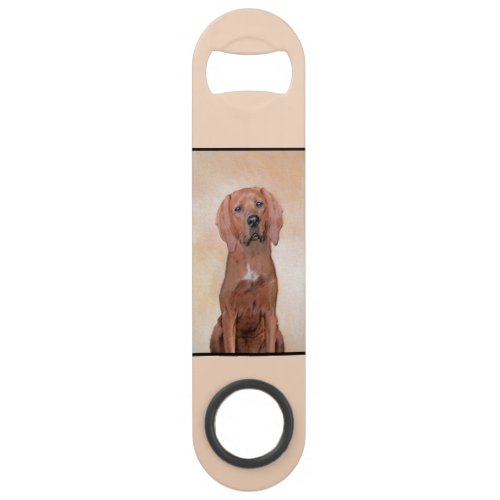 Redbone Coonhound Painting _ Cute Original Dog Art Bar Key