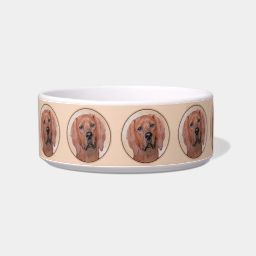 Redbone Coonhound Painting _ Cute Original Dog Art Bowl